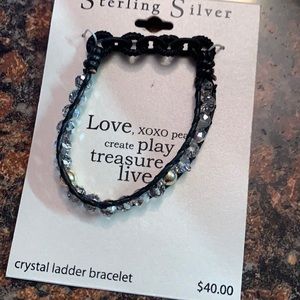 Sterling silver Crystal Ladder bracelet